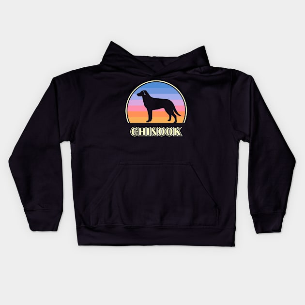 Chinook Vintage Sunset Dog Kids Hoodie by millersye